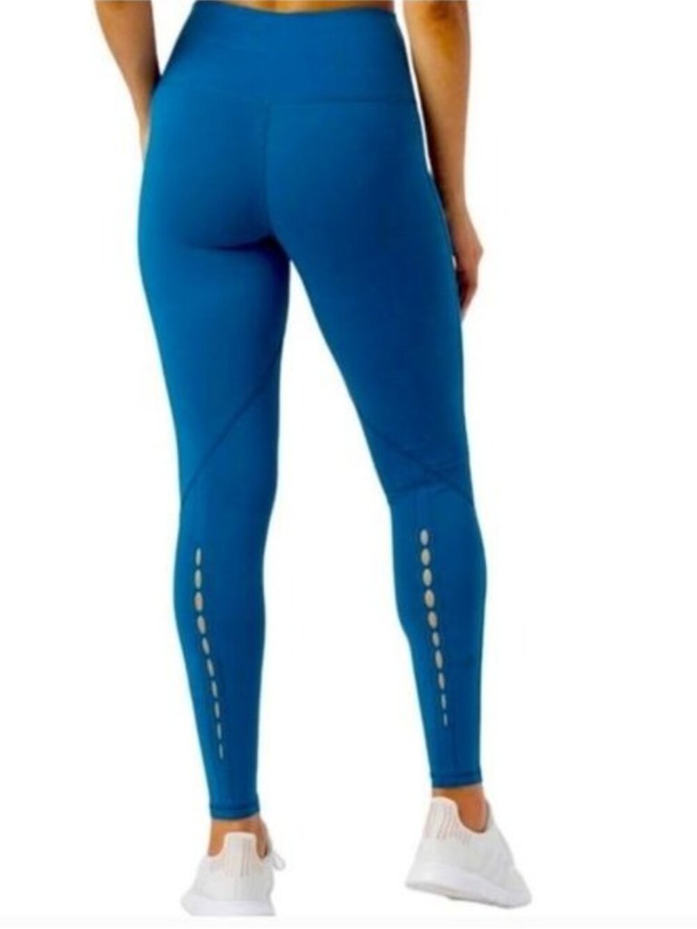 Glyder High Waist Peek-A-Boo Compression Legging Size XL New Blue Activewear